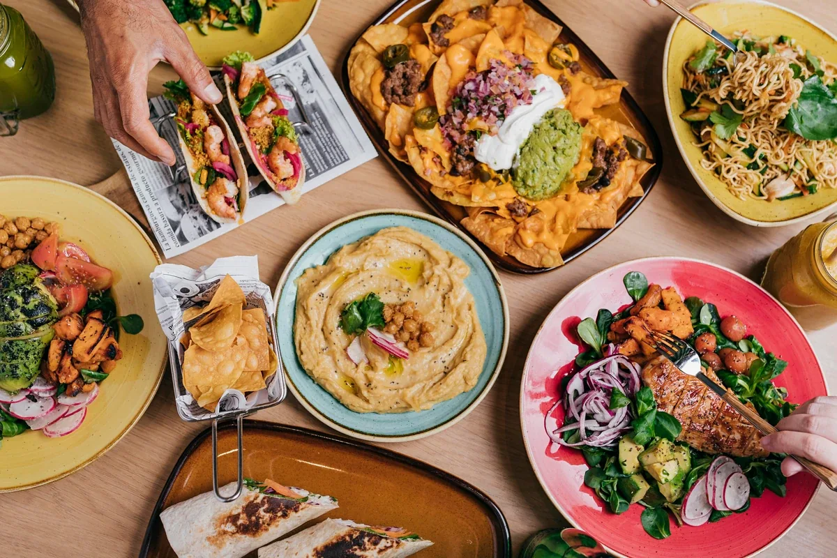 A selection of dishes for halal dining